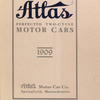 Atlas perfected two-cycle motor cars, 1909 [Front cover].