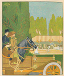 [A man watching tennis players from his Herreshoff car].