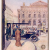 Société Lorraine Diétrich. [View of a busy city street: a woman joining her friend for a ride in a Lorraine Diétrich automobile.]