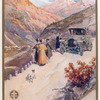 Société Lorraine Diétrich. [People driving their Lorraine Diétrich automobile in the mountains.]