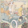 Men and women watching the horse race from their Franklin automobiles.