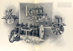 Franklin four- and six-cylinder engine complete; front, section, rear and side views.