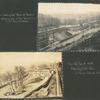 View overlooking plains at Verdun, showing one of the approaches to the main entrance. From the top of the wall, showing shell holes in plains outside walls