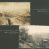 View of the city of Verdun from fort, ammunition trench in foreground. View of city from the top of the walls, group of French soldiers to the left