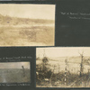 Part of Argonne Forest and trenches in foreground; View of Argonne Forest shell holes in background; Ville-Sur-Goursances in the distance