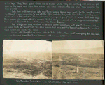 Diary entries : September 19, 1918 cont.; photographs depicting hole trenches, barbed wire, and shell holes filled with water (France)