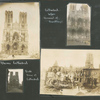 Cathedral before removal of sandbags; Rheims Cathedral; side view of cathedral