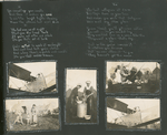 The A.E.F. in Flanders [(Poem) cont.;] [Photographs depicting nurses in an airplane, nurses washing laundry]