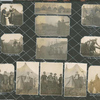 Photographs depicting nurses washing laundry, the company street, nurse and soldier, nurses on the water wagon, wearing gas masks, company majors