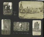 Photographs depicting nurse and Lieutenant at the ruins of Cloth Hall in Ypres, Belgium