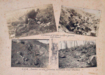 Remains of German machine gunner, near Hamel ; Scenes in old German trenches near Verdun.