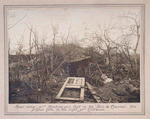 Rear view of machine gun nest in the Bois de Chaume, note pigeon cote to the right of entrance.