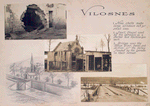 Vilosnes : how shells make large windows out of small ones ; small chapel used by the Germans as a shelter and machine gun nest ; Bridges over the Meuse River, canal and section of the valley flooded by the Germans in their retreat.