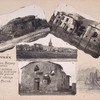 Donnevaux : Ambulance Company dressing station ; wrecked building, prison-camp barb-wire fence in foreground ; Heart of villiage [i.e. village] ; Ruined church.