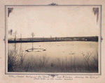 The flooded valley of the Meuse near Vilosnes, showing the rim of shell holes as the water receded.