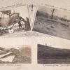 Wrecked Boche amored plane ; Shell hole, bridge over Meuse ; Crashed Allied plane ; A corner of the Bois de Chaume.