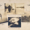 Burning sausage, or observation balloon ; Hand grenade exploding in shallow water ; American advancing thru German wire ; A scene from the clouds.