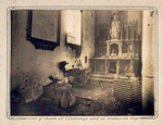 Corner of church at Consenvoye used as blacksmith shop.