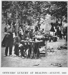 Officers' luxury at Bealton - August, 1863.