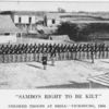 Sambo's right to be kilt" ; Colored troops at drill - Vicksburg, 1864.