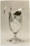 Silver pitcher, engraved with the initials K.B.