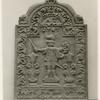 Cast iron fireback.