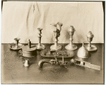 Colonial lighting utensils.