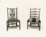 Chippendale type chairs.