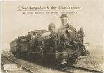 Erkundungsfahrt der Eisenbahner auf einer Strecke vor Arras (Nordfrankr.).