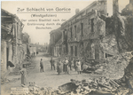 Zur Schlacht von Gorlice (Westgalizien) der untere Stadtteil nach der Erstürmung durch die Deutschen.