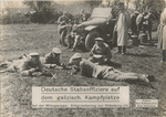 Deutsche Stabsoffiziere auf dem galizisch. Kampfplatze bei der Mittagssuppe. Erbgrossherzog von Oldenburg.