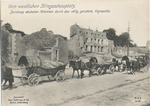 Vom westlichen Kriegsschauplatz. Durchzug deutscher Kolonnen durch das völlig zerstörte Vigneulles.