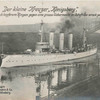 Der kleine Kreuzer Königsberg, welcher nach tapferem Ringen gegen eine grosse Uebermacht in Ostafrika wrack geschossen wurde.