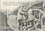 Zu den Kämpfen in Russland. Maschinengewehre im Schützengraben vor Warschau in Tätigkeit.