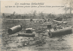 Ein modernes Schlachtfeld auf dem die Kanonen grössten Kalibers zu kleinen Stücken zerschossen sind.