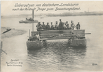 Uebersetzen von deutschem Landsturm nach der Vorstadt Praga zum Bewachungsdienst.