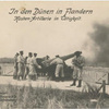 In den Dünen in Flandern Küsten-Artillerie in Tätigkeit.