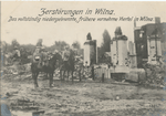 Zerstörungen in Wilna. Das vollständig niedergebrannte, frühere vornehme Viertel in Wilna.