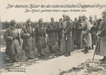 Der deutsche Kaiser bei den österreichischen Truppen a. d. Strupa. Der kaiser zeichnet österr.-ungar. Soldaten aus.