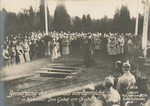 Beisetzung des Generals von Emmich in Hannover. Das Gebet am Grabe.
