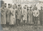 Der siegreiche, oesterr. Armeekommandant, General der Kavallerie von Kövess mit seinem Stabe.