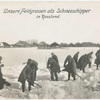 Unsere Feldgrauen als Schneeschipper in Russland.