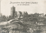 Die zerstörte Stadt Rethel (Frankr.) mit der Kathedrale.
