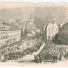 The Burns centenary festival - The procession in the High-Street, Dumfries, The Illustrated London News, Feb. 5, 1859, pg. 129.