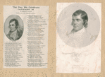 Robert Burns 2 portraits, one with his poetry. Second portrait engraved by H. Robinson.