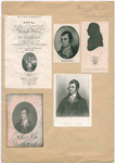 Robert Burns [5 portraits, include one from the title page from 'Poemes by Robert Burns', Caledonian, pg. 317 and a 'Profile and seal of Burns]