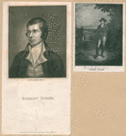 Robert Burns [2 portraits. 1. Engd. on steel by J. Moffat ; 2. From the Caledonian]