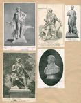 Burns by F.W. Pomeroy ; Statue of Robert Burns at New York ; Robert burns by F.J. Williamson ; Statue of Burns, by Sir John Steell, R.S.A., erected on the Thames embankment ; Bust of Robert Burns, by D.W. stevenson, R.S.A., in National Wallace Monument. [5 portraits]