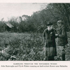 Rambling through the November woods. John Burroughs and Clyde Fisher examining an herb-roboert flower near Slabsides. [from 'Natural History, Sept. - Oct. 1931, pg. 501].