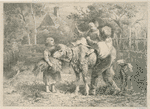 Première leçon d'équitation.